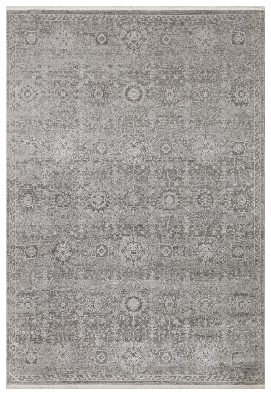 LEONA LNA 07 GREY  Yumuşak Tuşeli Hav Toz Vermez Modern Makine Halısı