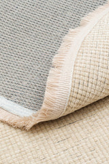 LIZA KILIM LIZ 01 BEIGE Q  Hav Toz Vermez Kaymaz Tabanlı Yıkanabilir Düz Renk Kilim