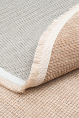 LIZA KILIM LIZ 01 VIZON Q  Hav Toz Vermez Kaymaz Tabanlı Yıkanabilir Düz Renk Kilim