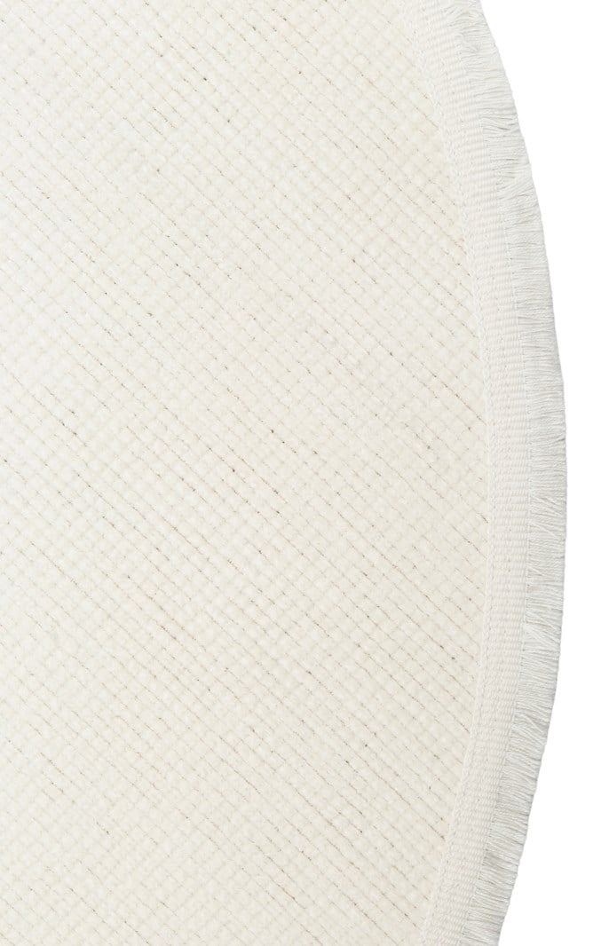 LIZA KILIM LIZ 01 WHITE Q  Hav Toz Vermez Kaymaz Tabanlı Yıkanabilir Düz Renk Kilim