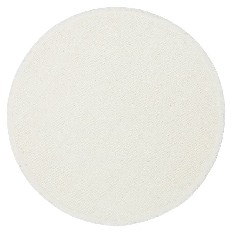 LIZA KILIM LIZ 01 WHITE Q  Hav Toz Vermez Kaymaz Tabanlı Yıkanabilir Düz Renk Kilim