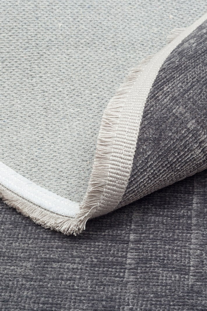 LIZA KILIM LIZ 02 ANTRASIT Q  Hav Toz Vermez Kaymaz Tabanlı Yıkanabilir Düz Renk Kilim