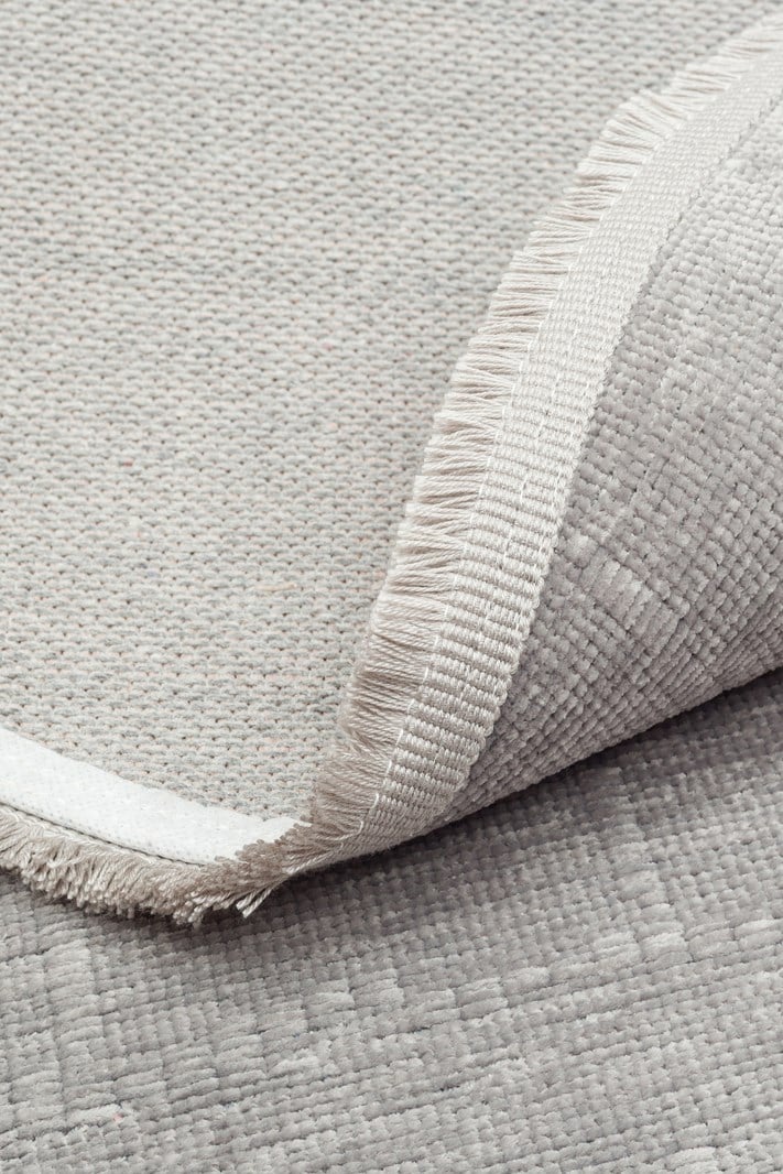 LIZA KILIM LIZ 02 GREY Q  Hav Toz Vermez Kaymaz Tabanlı Yıkanabilir Düz Renk Kilim
