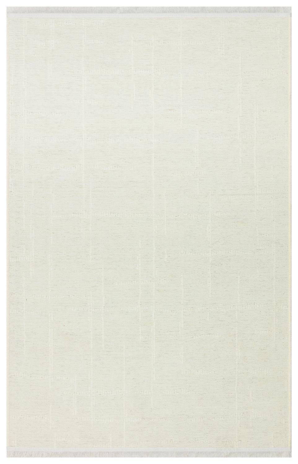 LIZA KILIM LIZ 02 WHITE  Hav Toz Vermez Kaymaz Tabanlı Yıkanabilir Düz Renk Kilim