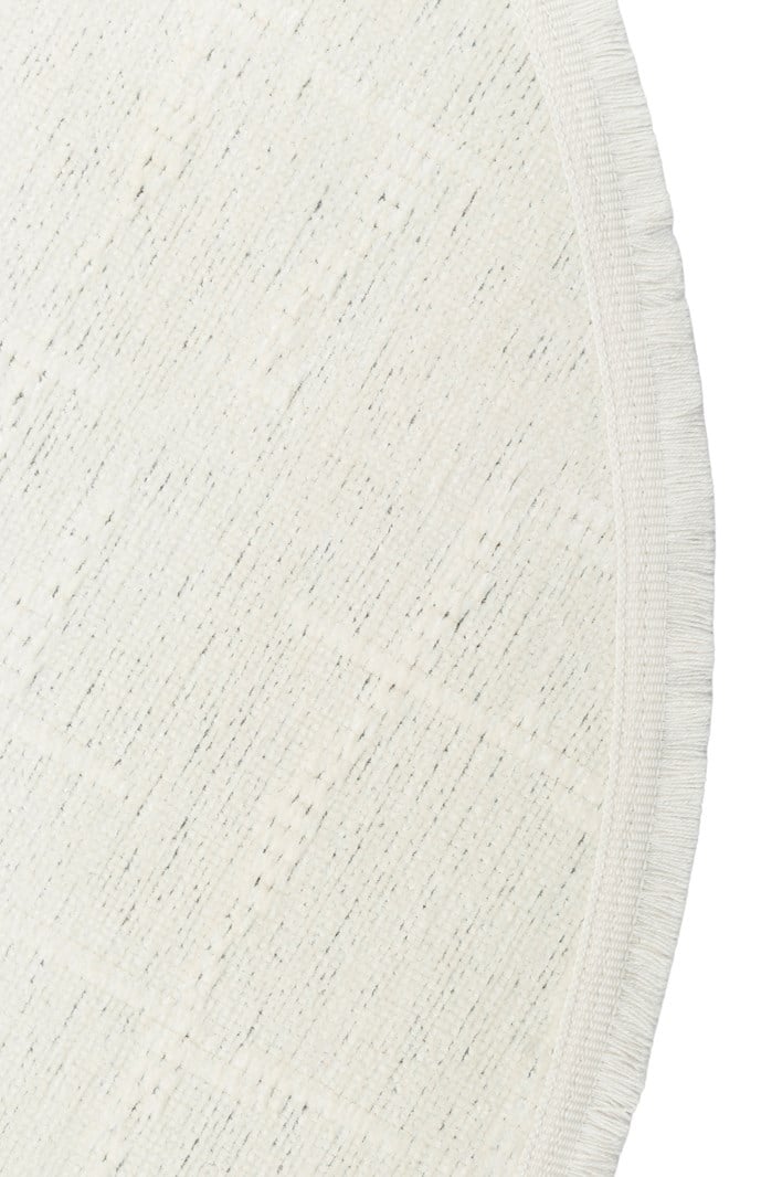 LIZA KILIM LIZ 02 WHITE Q  Hav Toz Vermez Kaymaz Tabanlı Yıkanabilir Düz Renk Kilim