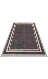 LUGANO LUG 02 ANTRASIT GREY  Art Deco Modern Bordürlü Yüksek Kalite Sık Dokuma Salon Halısı