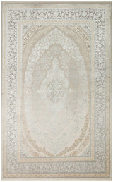 MAHAL MHL 08 CREAM GREY  Klasik Desenli Yüksek Kalite Sık Dokuma Salon Halısı