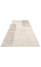 MERANO MRN 01 CREAM GREY  Geometrik Desenli Yüksek Kalite Sık Dokuma Salon Halısı