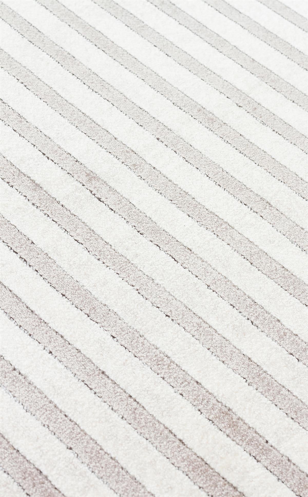 MERANO MRN 03 CREAM GREY  Geometrik Desenli Yüksek Kalite Sık Dokuma Salon Halısı