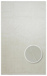 MISSORI MSR 01 WHITE  Hav Toz Vermez Sade Desenli Yumuşak Dokulu Modern Makine Halısı