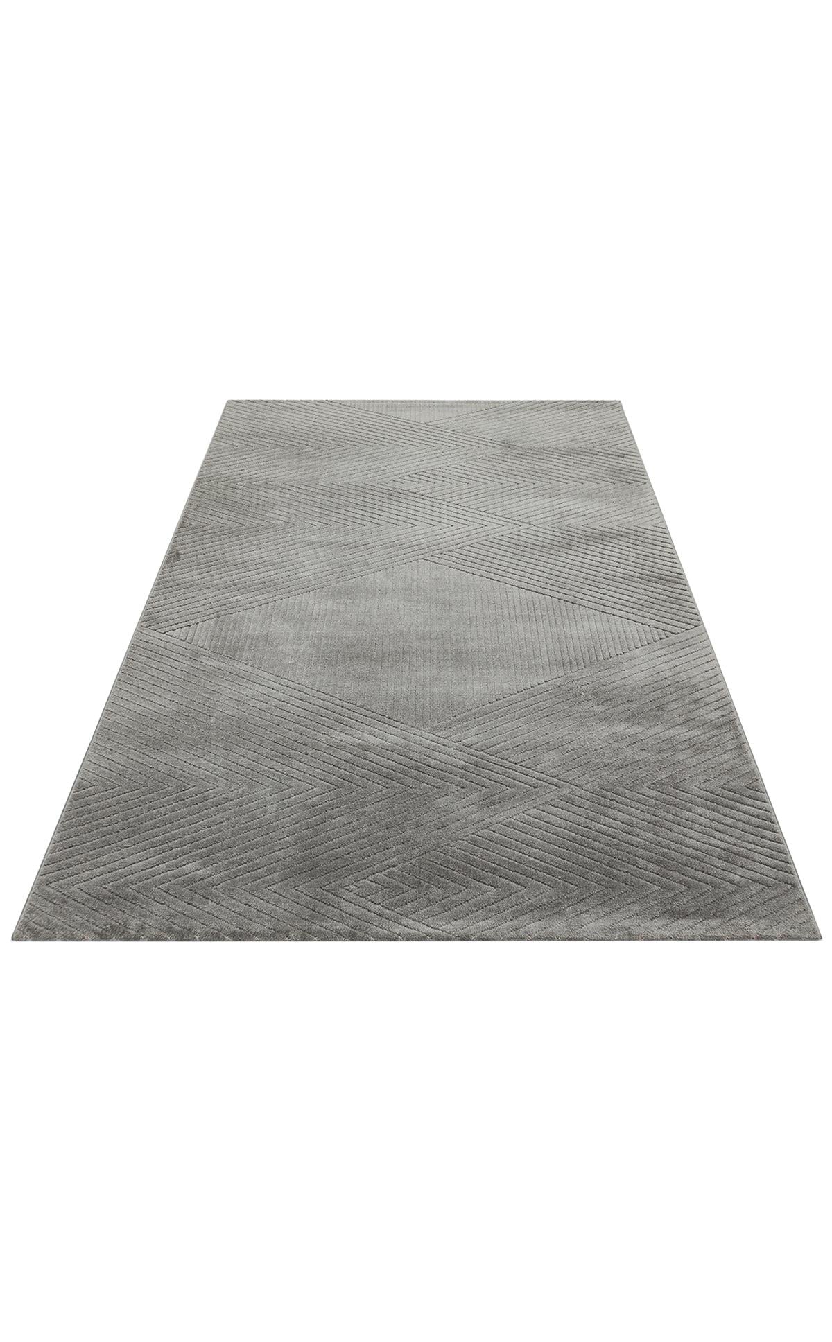 MISSORI MSR 02 ANTRASIT  Hav Toz Vermez Sade Desenli Yumuşak Dokulu Modern Makine Halısı