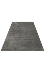 MISSORI MSR 02 ANTRASIT  Hav Toz Vermez Sade Desenli Yumuşak Dokulu Modern Makine Halısı