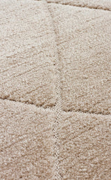 MISSORI MSR 03 BEIGE  Hav Toz Vermez Sade Desenli Yumuşak Dokulu Modern Makine Halısı