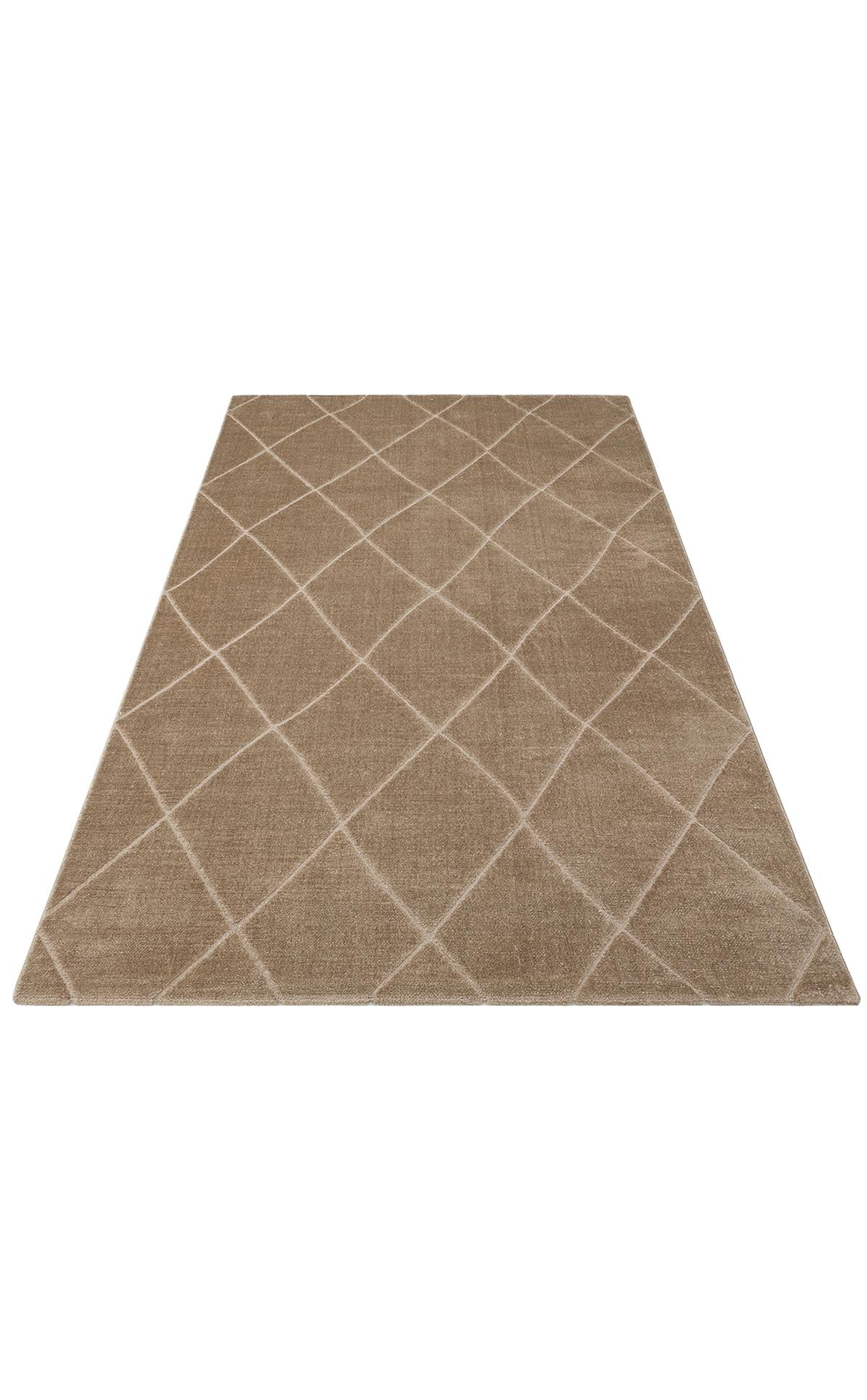 MISSORI MSR 03 BEIGE  Hav Toz Vermez Sade Desenli Yumuşak Dokulu Modern Makine Halısı
