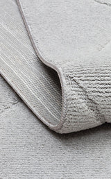 MISSORI MSR 03 GREY  Hav Toz Vermez Sade Desenli Yumuşak Dokulu Modern Makine Halısı