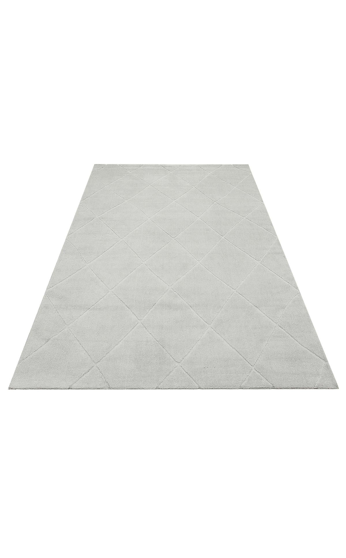 MISSORI MSR 03 GREY  Hav Toz Vermez Sade Desenli Yumuşak Dokulu Modern Makine Halısı