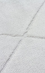 MISSORI MSR 03 GREY  Hav Toz Vermez Sade Desenli Yumuşak Dokulu Modern Makine Halısı