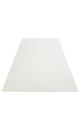 MISSORI MSR 03 WHITE  Hav Toz Vermez Sade Desenli Yumuşak Dokulu Modern Makine Halısı