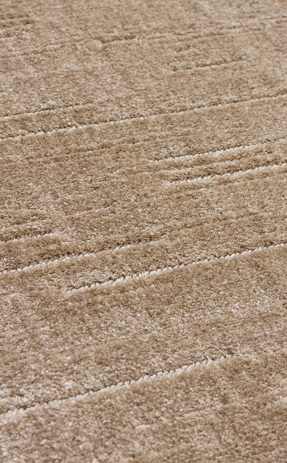 MISSORI MSR 05 BEIGE  Hav Toz Vermez Sade Desenli Yumuşak Dokulu Modern Makine Halısı
