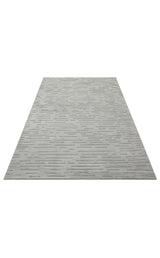 MISSORI MSR 05 GREY  Hav Toz Vermez Sade Desenli Yumuşak Dokulu Modern Makine Halısı
