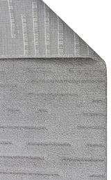 MISSORI MSR 05 GREY  Hav Toz Vermez Sade Desenli Yumuşak Dokulu Modern Makine Halısı