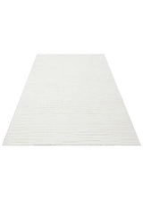 MISSORI MSR 05 WHITE  Hav Toz Vermez Sade Desenli Yumuşak Dokulu Modern Makine Halısı