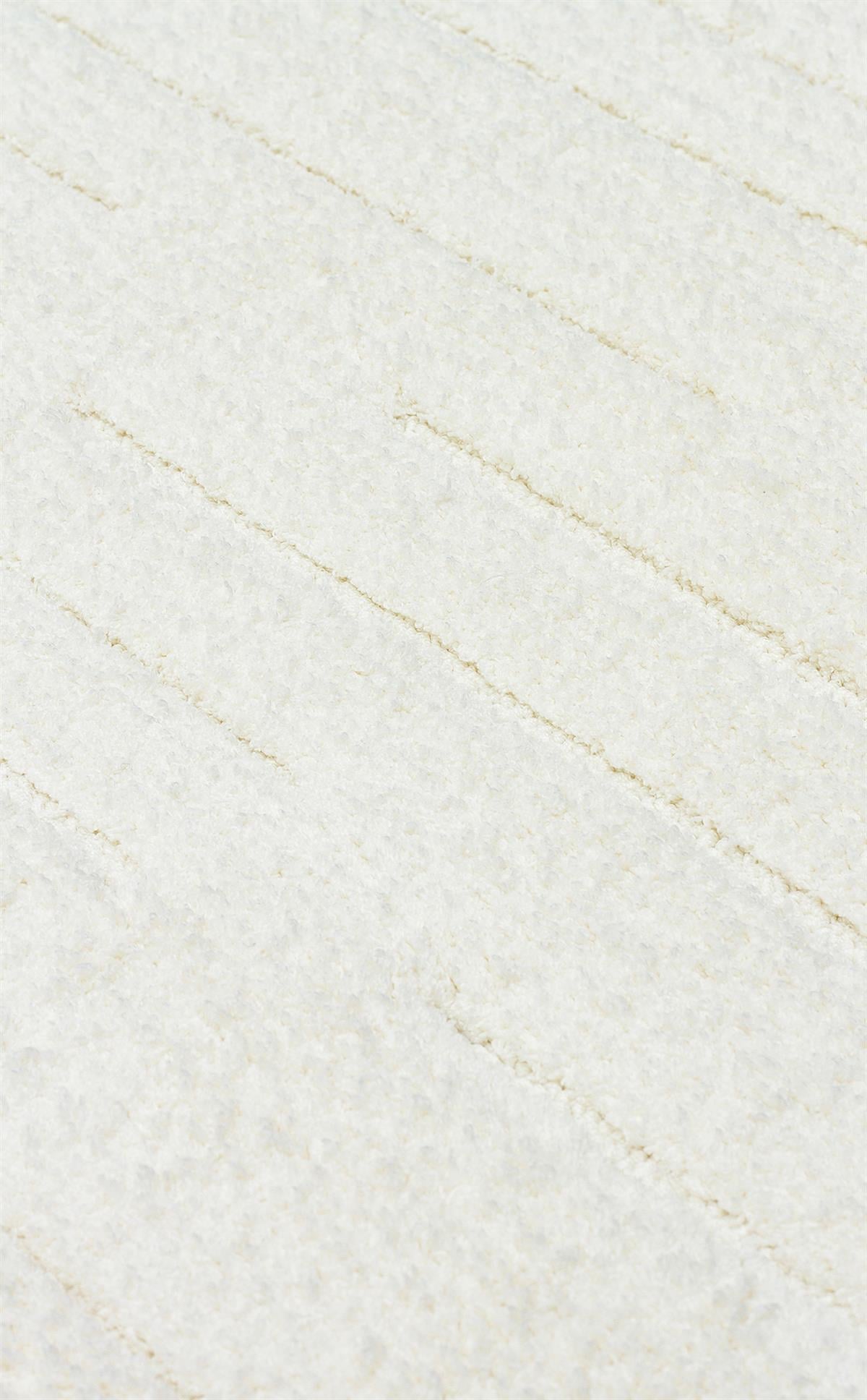 MISSORI MSR 05 WHITE  Hav Toz Vermez Sade Desenli Yumuşak Dokulu Modern Makine Halısı