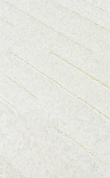 MISSORI MSR 05 WHITE  Hav Toz Vermez Sade Desenli Yumuşak Dokulu Modern Makine Halısı