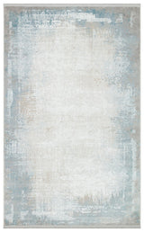 MODENA MDN 04 CREAM BLUE  Şık ve Modern Sıkı Dokuma Hav Toz Vermez Makine Halısı