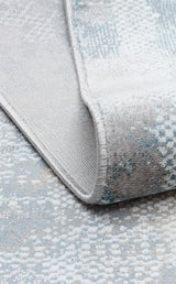 MODENA MDN 04 CREAM BLUE  Şık ve Modern Sıkı Dokuma Hav Toz Vermez Makine Halısı