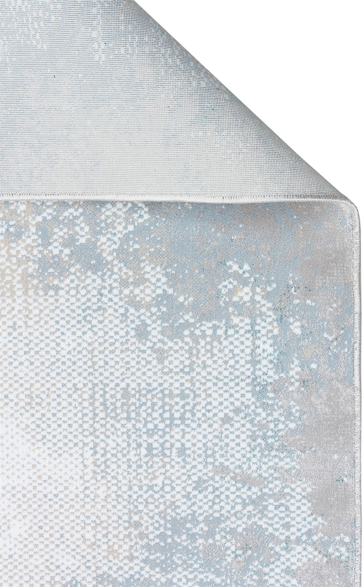 MODENA MDN 04 CREAM BLUE  Şık ve Modern Sıkı Dokuma Hav Toz Vermez Makine Halısı