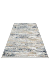 MODENA MDN 05 CREAM BLUE  Şık ve Modern Sıkı Dokuma Hav Toz Vermez Makine Halısı