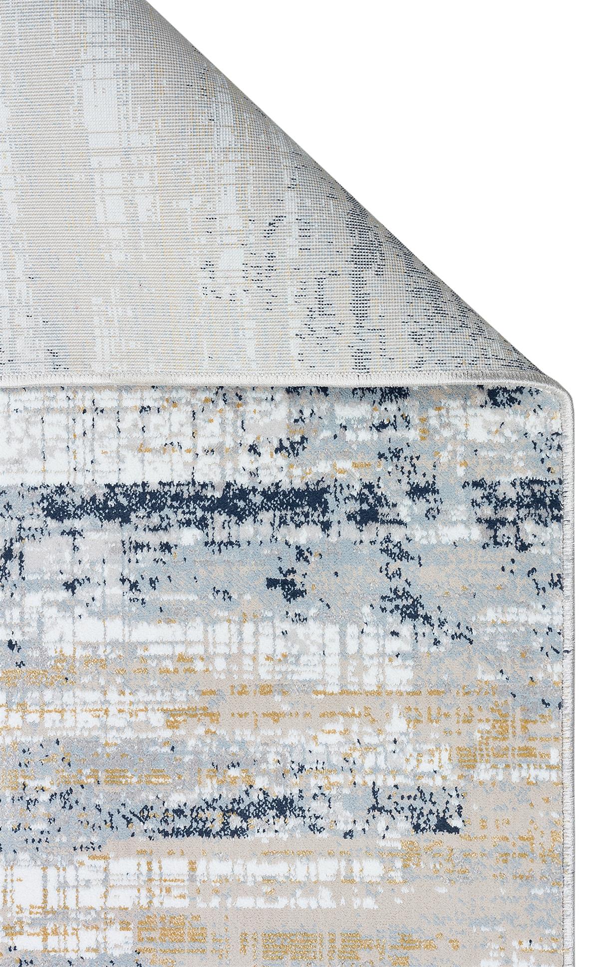 MODENA MDN 05 CREAM BLUE  Şık ve Modern Sıkı Dokuma Hav Toz Vermez Makine Halısı