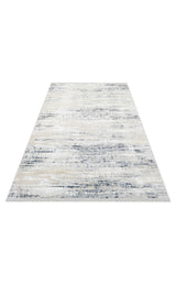 MODENA MDN 05 CREAM BLUE  Şık ve Modern Sıkı Dokuma Hav Toz Vermez Makine Halısı