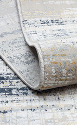 MODENA MDN 05 CREAM BLUE  Şık ve Modern Sıkı Dokuma Hav Toz Vermez Makine Halısı