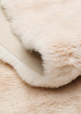 MOLLIS BUBBLE MLS BUBBLE L.BEIGE  Yumuşak Tuşeli Yıkanabilir Kaymaz Tabanlı Suni Kürk