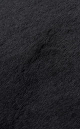 MOLLIS THROW MLS THROW BLACK  Yumuşak Dokulu Uzun Tüylü Yıkanabilir Tavşan Postu