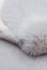 MOLLIS PLAIN MLS PLAIN DOUBLE GREY  Yumuşak Tuşeli Yıkanabilir Kaymaz Tabanlı Suni Kürk
