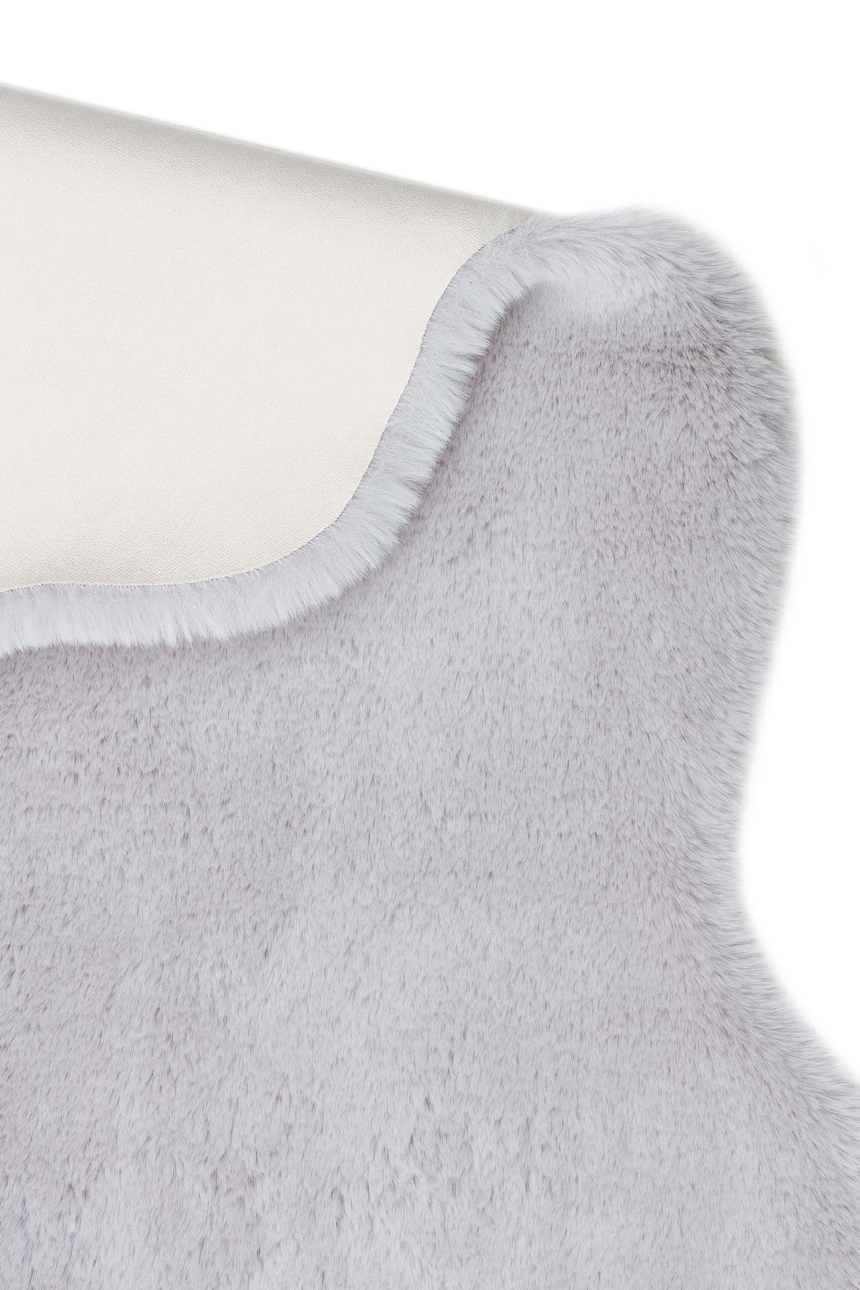 MOLLIS PLAIN MLS PLAIN DOUBLE GREY  Yumuşak Tuşeli Yıkanabilir Kaymaz Tabanlı Suni Kürk
