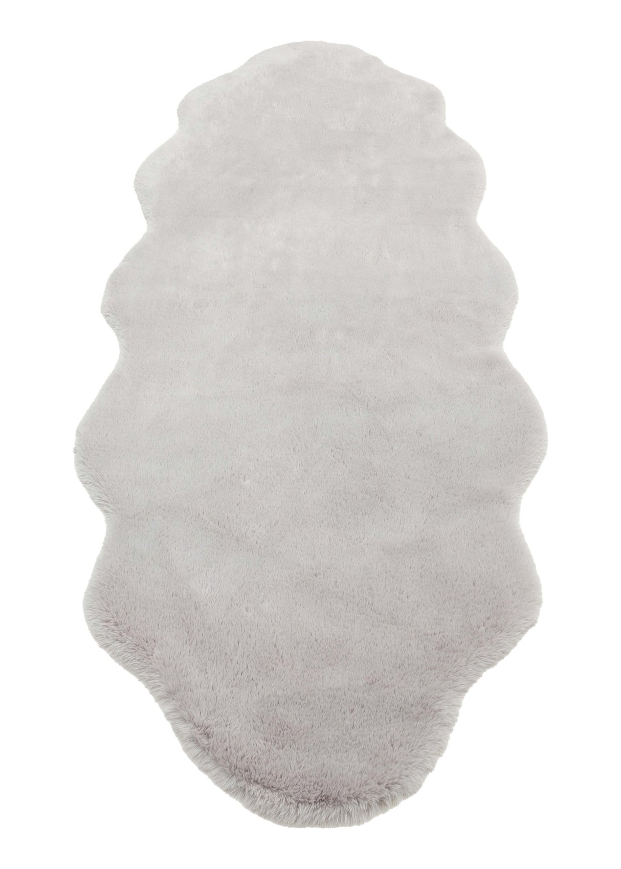 MOLLIS PLAIN MLS PLAIN DOUBLE GREY  Yumuşak Tuşeli Yıkanabilir Kaymaz Tabanlı Suni Kürk