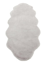 MOLLIS PLAIN MLS PLAIN DOUBLE GREY  Yumuşak Tuşeli Yıkanabilir Kaymaz Tabanlı Suni Kürk