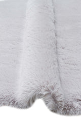 MOLLIS PLAIN MLS PLAIN DOUBLE GREY  Yumuşak Tuşeli Yıkanabilir Kaymaz Tabanlı Suni Kürk