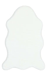 MOLLIS PLAIN MLS PLAIN SINGLE WHITE  Yumuşak Tuşeli Yıkanabilir Kaymaz Tabanlı Suni Kürk