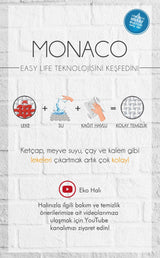 MONACO EASYLIFE MN 02 TERRA XXW E.LIFE  Leke Tutmaz Hav Toz Vermez Nano Teknoloji Yıkanabilir Modern Desenli İnce Dokuma Halı