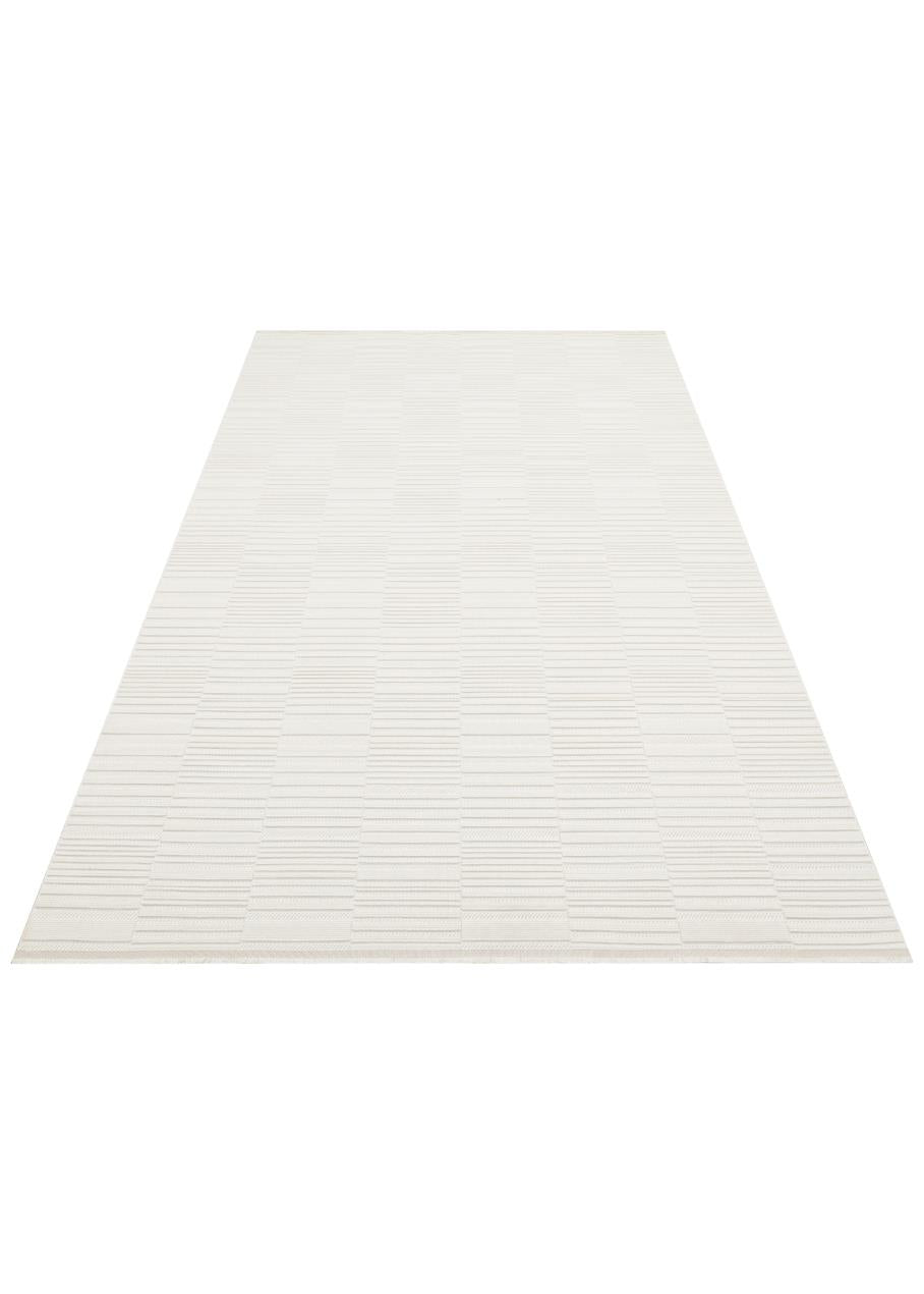 MONO LOOP MNO LOOP 01 WHITE  Bukleli Sisal Dokuma Yıkanabilir Hav Vermez Kaymaz Tabanlı Kolay Temizlenebilir Makine Halısı