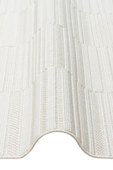 MONO LOOP MNO LOOP 01 WHITE  Bukleli Sisal Dokuma Yıkanabilir Hav Vermez Kaymaz Tabanlı Kolay Temizlenebilir Makine Halısı