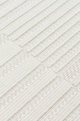 MONO LOOP MNO LOOP 01 WHITE  Bukleli Sisal Dokuma Yıkanabilir Hav Vermez Kaymaz Tabanlı Kolay Temizlenebilir Makine Halısı