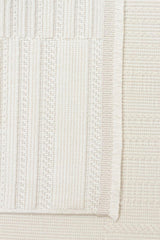 MONO LOOP MNO LOOP 01 WHITE  Bukleli Sisal Dokuma Yıkanabilir Hav Vermez Kaymaz Tabanlı Kolay Temizlenebilir Makine Halısı