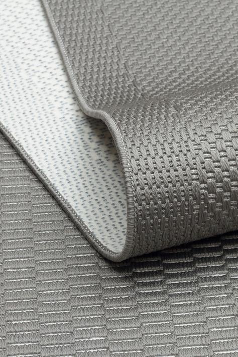 MONO LUX MNO LUX 01 ANTRASIT  Kaymaz Tabanlı Modern Desenlere Sahip İnce Halı