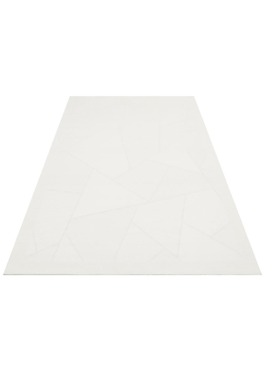 MONO LUX MNO LUX 01 WHITE  Kaymaz Tabanlı Modern Desenlere Sahip İnce Halı